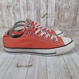 Converse Chuck Taylor All Star Low Top Orange Canvas Sneakers 151183F Womens 10